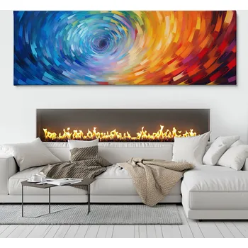 Obraz Obraz na plátně - Mizící v jiném světě, Abstrakce FeelHappy.cz Velikost obrazu (šířka x výška): 270 x 90 cm