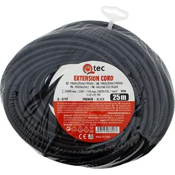 Elektrická zásuvka Prodlužovací kabel 1 zásuvka 25m QTEC Q-371F