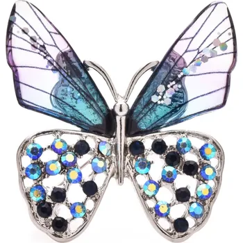 Brož B-TOP Brož Motýl s modrými křídly