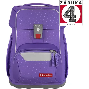 Školní batoh Školní aktovka Step by Step BASIS, 4-dílný set - Purple Konfetti