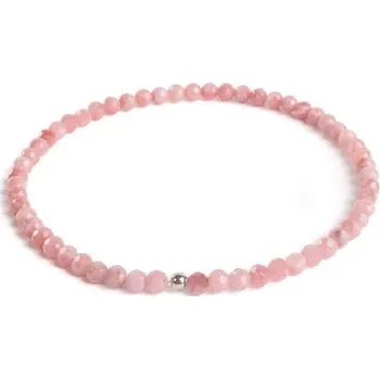 Náramek 7AE Minerální náramek přírodní Rodonit a stříbro AG925 - AN523-17