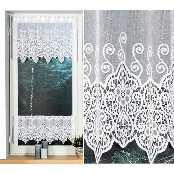 Záclona Záclona vzor 018495 vitrážová záclona, výška 30 cm, barva bílá (na metry)