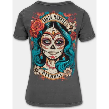 Dámské tričko PitBull West Coast Dámské triko SANTA MUERTE 25 - šedé - PWC_SMUERTE25_GREY Velikosti: L