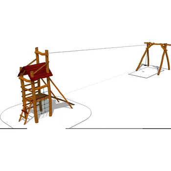 Doplněk pro dětské hřiště Playground System Lanová dráha (lanovka) z akátu - Evka .