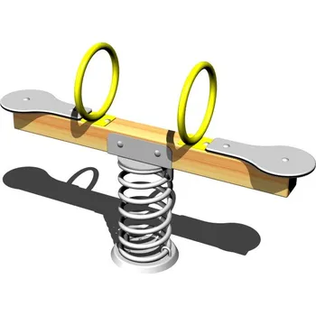 Dětské hřiště Playground System Vahadlová dvojhoupačka na pružině dřevěná malá - B