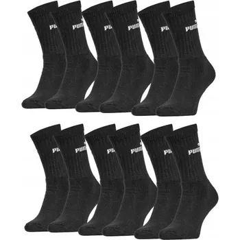 Pánské ponožky Ponožky do půlky lýtka Puma velikost 35-38 černé