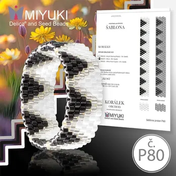 ostatní stavebnice Rukodělná korálková stavebnice MIYUKI. Stavebnice prstenu COLOR Line no. P80