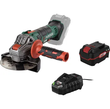 úhlová bruska Parkside PWSA 20-Li D4 125 mm, 1x 4,0 Ah + rychlonabíječka