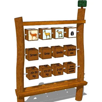 Dětské hřiště Playground System Interaktivní hra z akátu - Výukové kostky