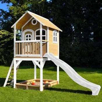 Dětské hřiště Dětský domeček AXI Sarah - White/Brown