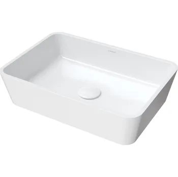 Umyvadlo Umyvadlo na desku obdélníkové Omnires MARBLE 50 cm bílé