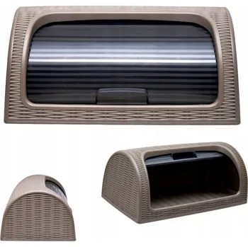 chlebník Jednodílný hnědý chlebník velký box na pečivo chléb Katex Rattan