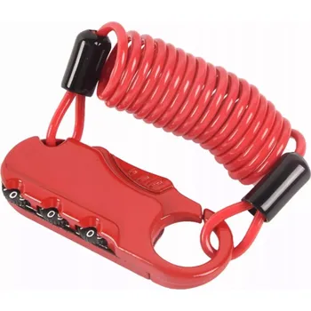 Zabezpečení kola lankem Inoparts voděodolné proti krádeži červené