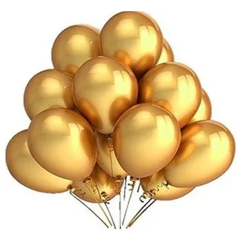 Balónek Metalické balónky 50 ks zlaté
