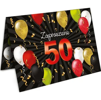 Pozvánka POZVÁNKY K 50. NAROZENINÁM 50 LET 10 KS BALÓNKY ELEGANTNÍ