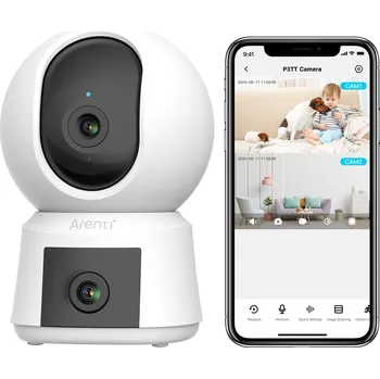 Arenti P3TT Indoor Wi-Fi 3MP+3MP Dual-lens Pan-Tilt Camera