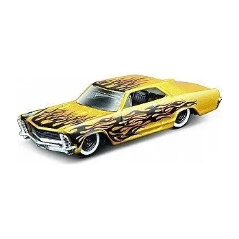 autíčko MAISTO DESIGN OUTLAWS BUICK RIVIERA 1965 YELLOW / BLACK FLAMES 1549477283