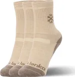 Dětské barefootové ponožky Be Lenka Kids - Crew - Merino Wool - Beige - 3 pack Velikost: 27-30