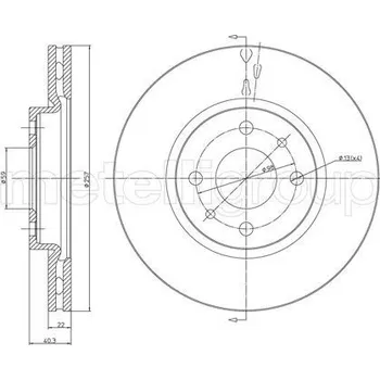 Brzdový kotouč Brzdový kotouč METELLI 23-0407C