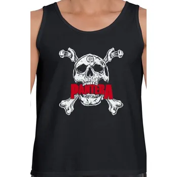 Pánské tílko tílko Pantera - skull, logo