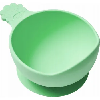 Nana's Manners Nana's Manners, STEP 1, silikonová miska s přísavkou a rukojetí, zelená