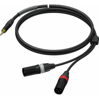 Audio kabel Kabel Procab Kabel PROCAB PRA712/3, 3,5mm (M) stereo jack na 2x XLR (M) (3m)