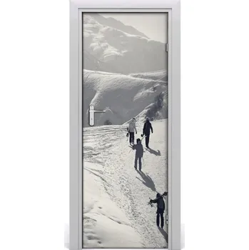 Fototapeta Fototapeta na dveře lidé lyžaře 75x205 cm