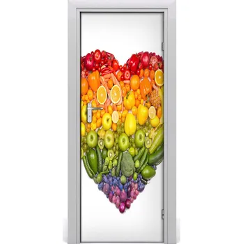 Fototapeta Fototapeta na dveře samolepící ovoce srdce 75x205 cm