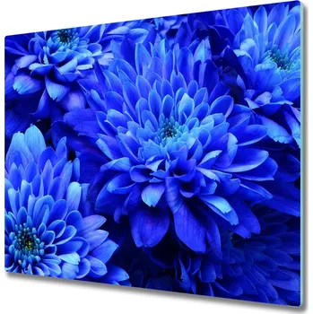 Kuchyňské prkénko Skleněná krájecí deska Blue aster 60x52 cm