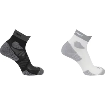 Pánské ponožky Ponožky Salomon Aero Ankle 2-Pack Velikost ponožek: 39-41 / Barva: černá/bílá
