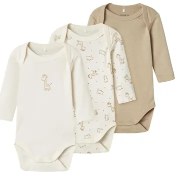 Kojenecký body BODY KOJENECKÉ NAME IT S ŽIRAFAMI 3 KS, JET STREAM Velikost: 80