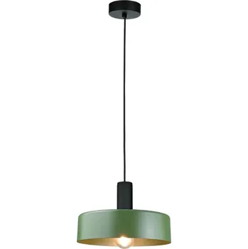 Lustr na lanku HAKI 1xE27/60W/230V zelená/černá