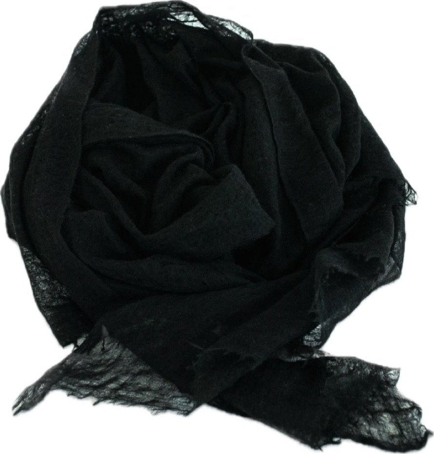 Ultralehká šála Sagarmatha z baby kašmíru černá UNI / Černá