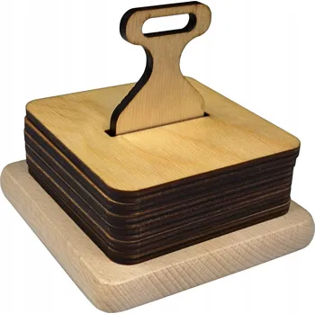 Obraz Kulatá dřevěná podložka 10 x 10 cm