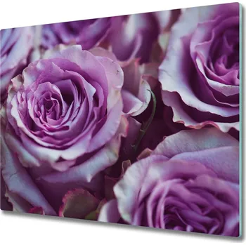 Kuchyňské prkénko Skleněná krájecí deska Filé růže 60x52 cm