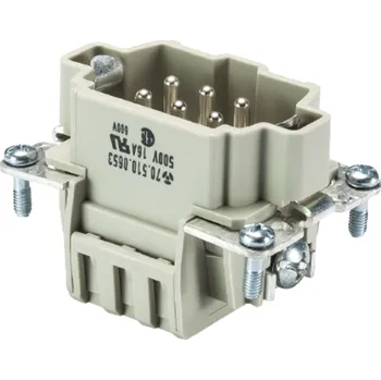 Elektrický konektor WIELAND Díl 70.510.0653.0 pro konektor 6pólový +PE pro 16A 500V vidlicový klecová pružina 70.510.0653.0