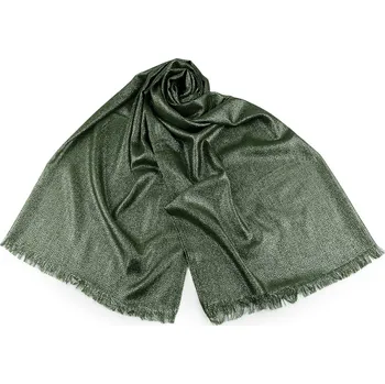 Šátek Šátek / šála / pléd s lurexem 80x200 cm Varianta: 4 zelená stříbrná, Balení: 1 ks