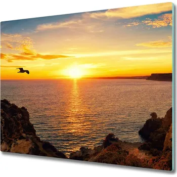 Kuchyňské prkénko Skleněné deska do kuchyně Západ slunce 60x52 cm