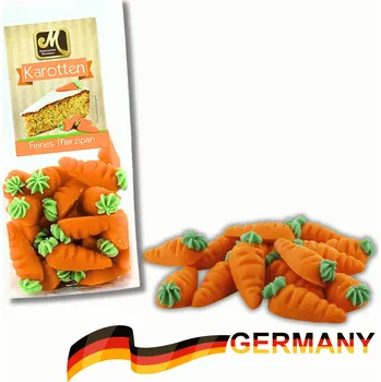 Jedlá dekorace na dort Německé marcipánové mrkvičky na dort 160 g