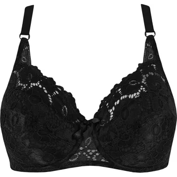 Podprsenka Růža měkce vyztužená podprsenka s krajkou 6001 105E černá