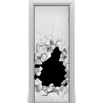 Fototapeta Samolepící fototapeta na dveře Díra ve stěně 85x205 cm