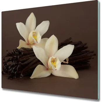 Kuchyňské prkénko Skleněná krájecí deska Vanilky 60x52 cm