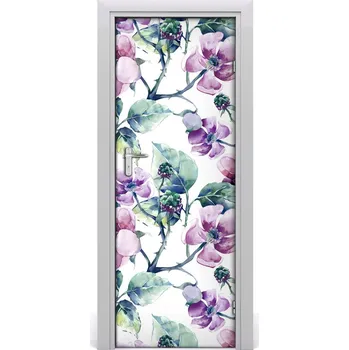 Fototapeta Samolepící fototapeta na dveře květy ostružiny 85x205 cm