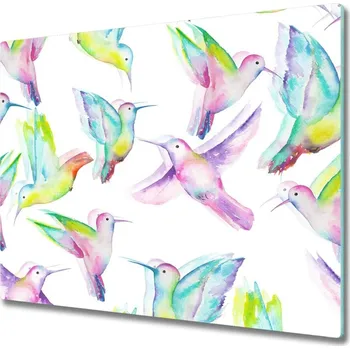 Kuchyňské prkénko Skleněné deska do kuchyně kolibříci 60x52 cm