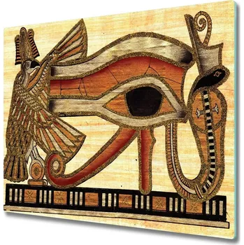 Kuchyňské prkénko Skleněná krájecí deska Egyptský oční papyrus 60x52 cm