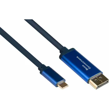 Alcasa AV adaptér Alcasa 4812-CSF010B Kabelový adaptér 1m USB Type-C DisplayPort modrý