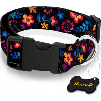 Obojek pro psa REVERSE PEVNÝ OBOJEK SILNÝ HRUBĚ TKANÁ PRO PSA NASTAVITELNÝ 40-60 cm XL