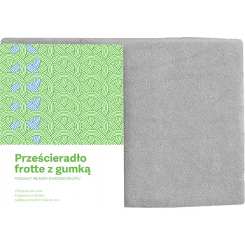 Prostěradlo PROSTĚRADLO 80x200 FROTÉ S GUMOU ŠEDÉ SILNÉ HUSTÉ