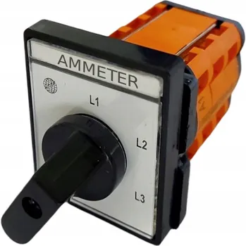 vypínač Přepínač amp.L1-L2-L3 otočný přepínač měření proudu v třífázovém systému 20A