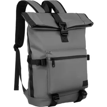 Prostorný městský batoh z polyesteru Barva: Šedá